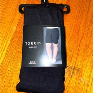 Torrid black biker shorts size 0 BNWT